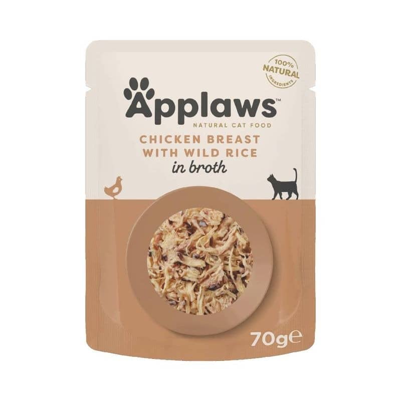 APPLAWS CAT POUCH CHICKEN RICE konservi kaķiem Vista, rīsi buljonā 70g